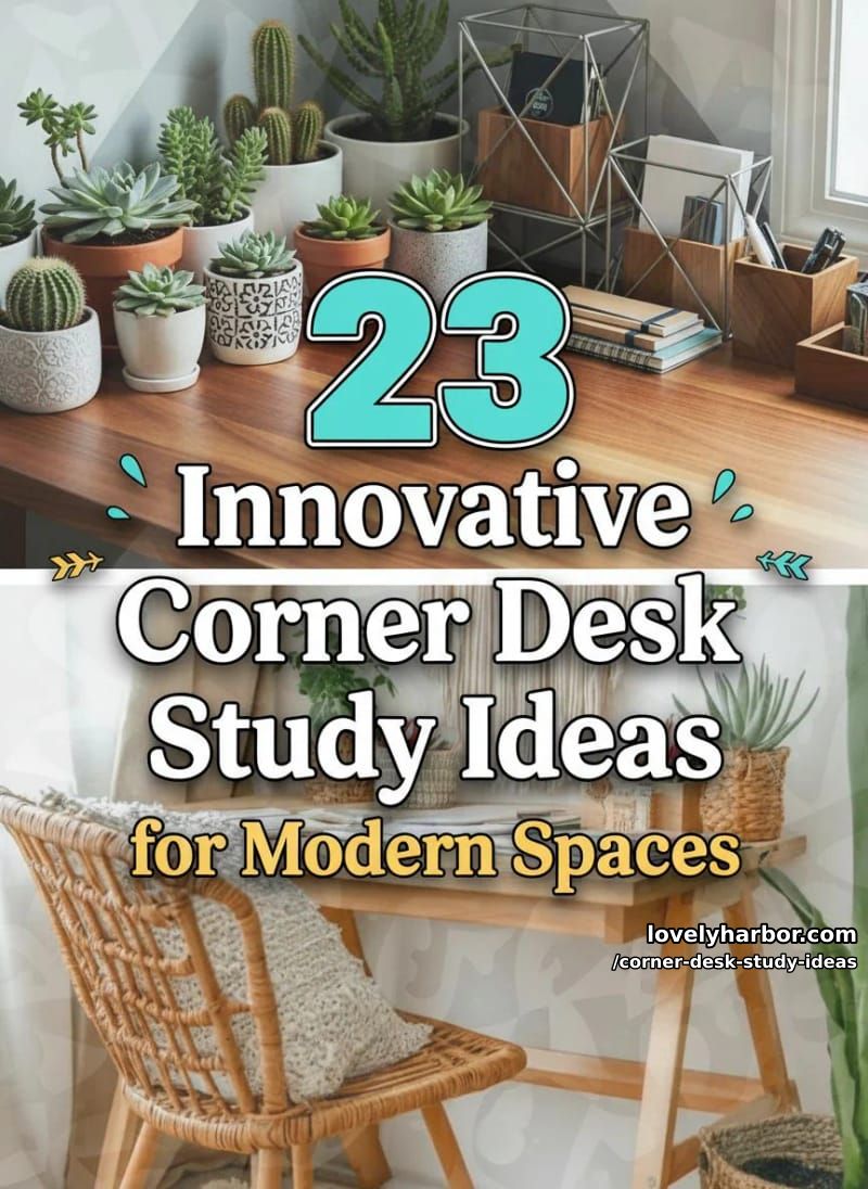 23 innovative Eckschreibtisch-Studienideen für moderne Räume 62 Ideen für Eckschreibtische – Collage 61