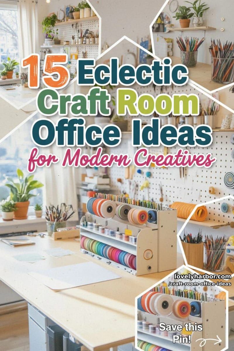 15 Eclectic Craft Room Office Ideas for Modern Creatives 50 Craft Room Office Ideas – Collage 49
