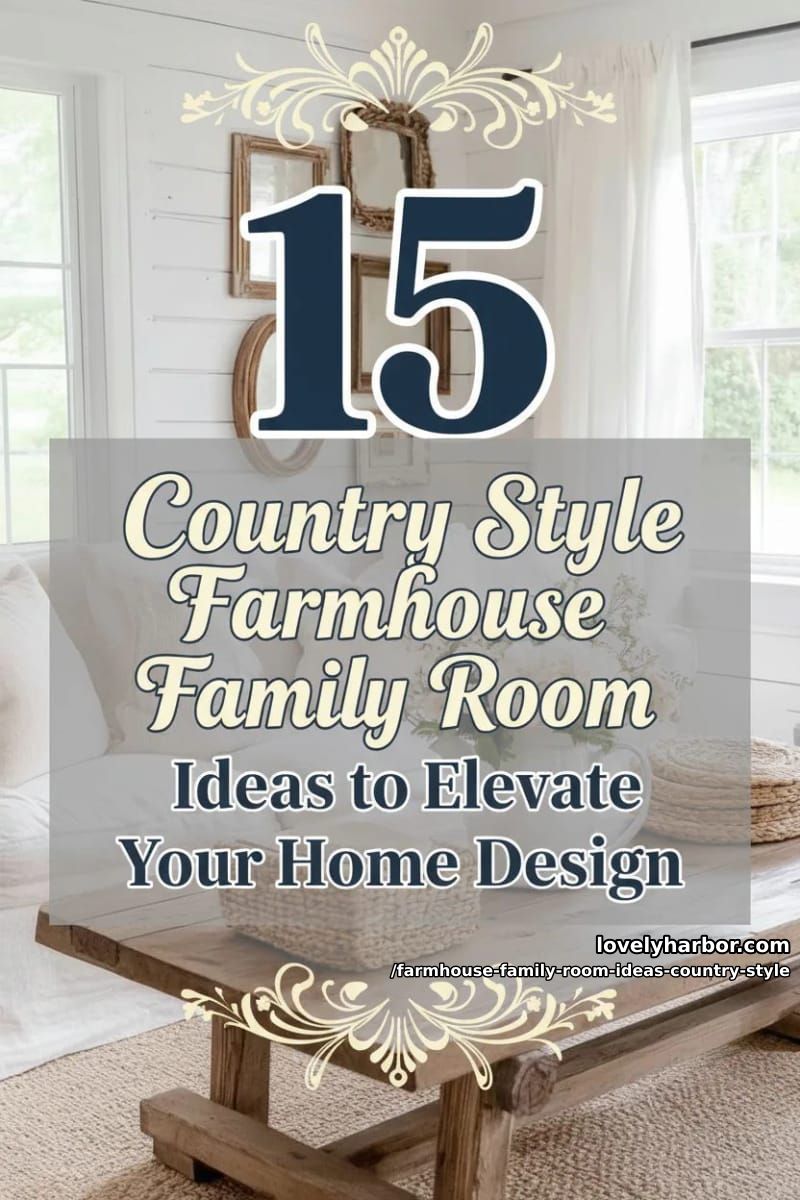 Country Style Farm Family Room Ideas – Collage 42