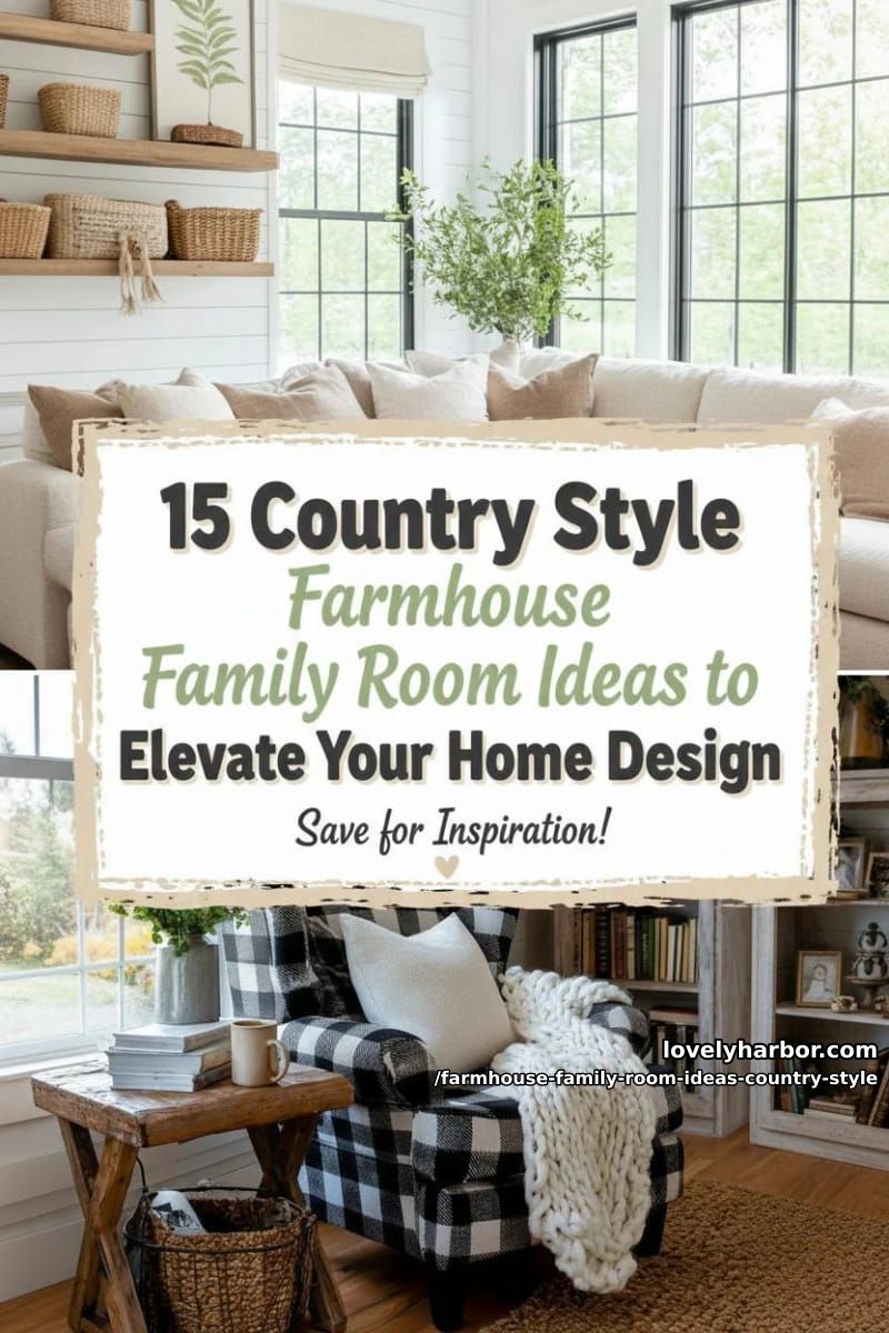 Country house style family room ideas – collage 43