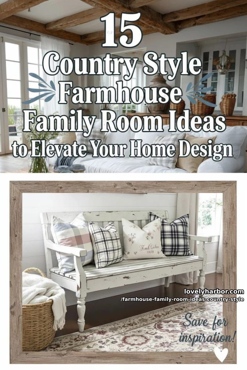 Country Style Farm Family Room Ideas – Collage 44
