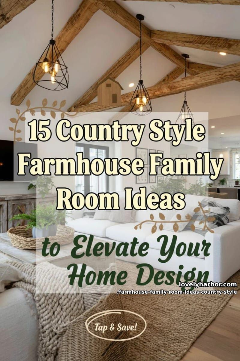 Country Style Farm Family Room Ideas – Collage 48