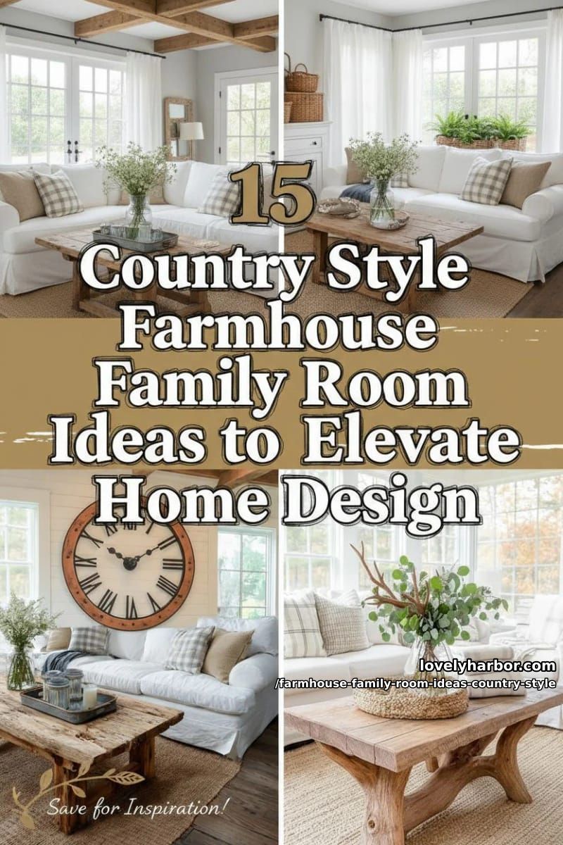 Country style family room ideas – collage 52