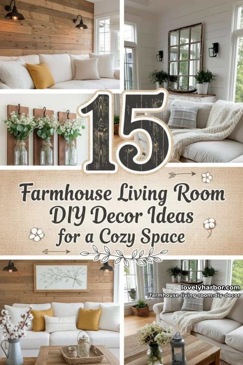 Farmhouse Living Room DIY Decoration – Collage 37