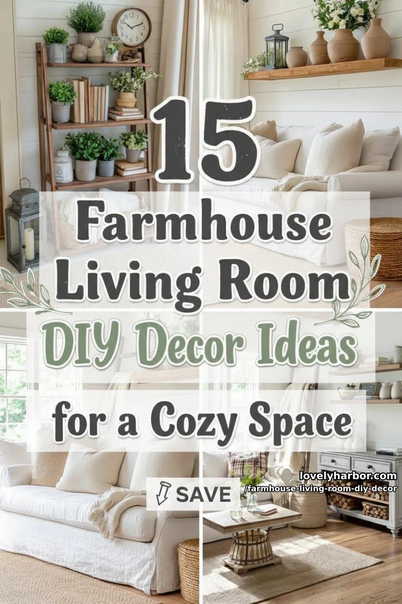 Farmhouse Living Room DIY Decoration – Collage 38