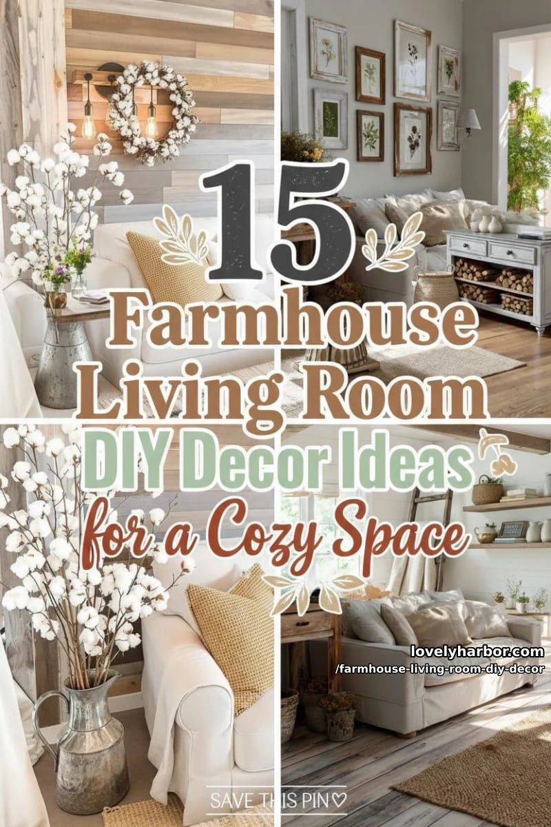 Farmhouse Living Room DIY Decoration – Collage 42