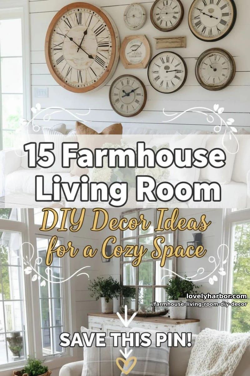 Farmhouse Living Room DIY Decoration – Collage 43