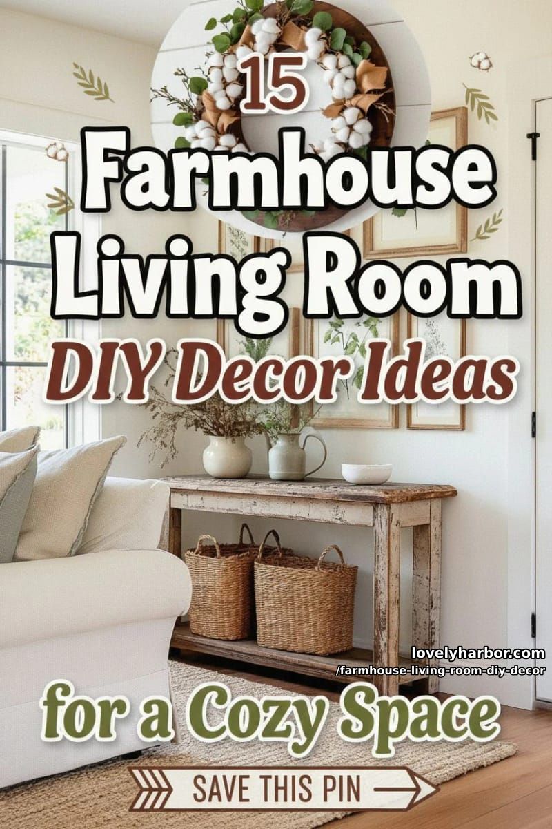 Farmhouse Living Room DIY Decoration – Collage 44