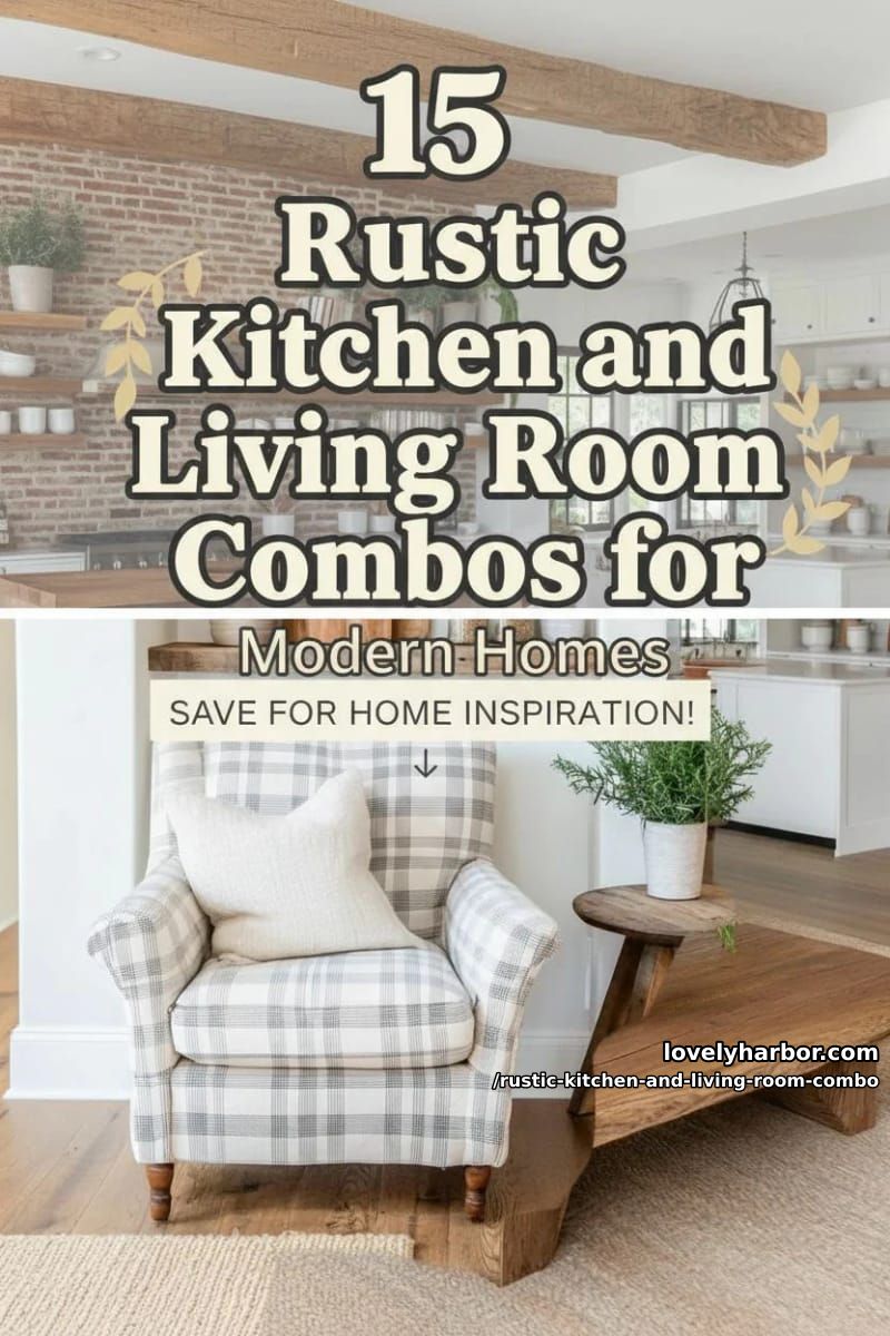 15 Rustic Kitchen and Living Room Combos for Modern Homes 36 Rustic combination of kitchen and living room – Collage 35