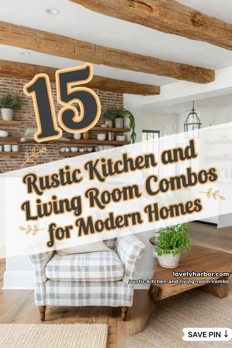 15 Rustic Kitchen and Living Room Combos for Modern Homes 38 Rustic combination of kitchen and living room – Collage 37