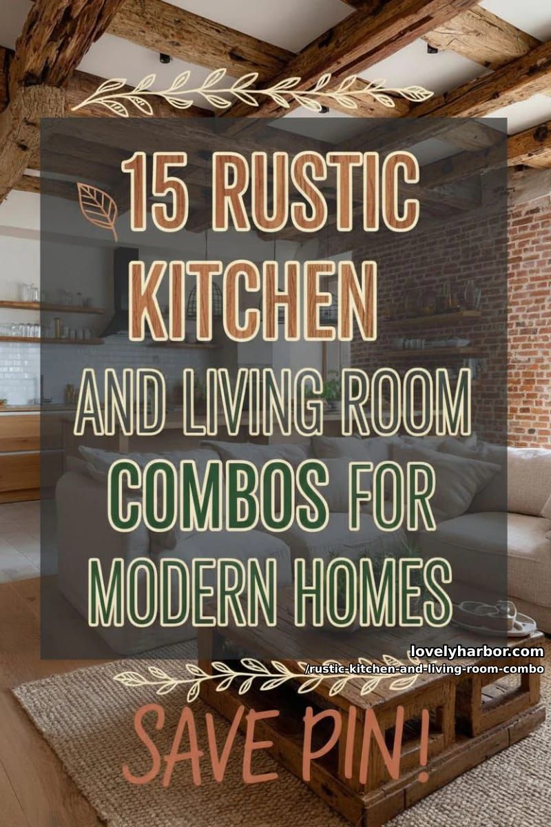 15 Rustic Kitchen and Living Room Combos for Modern Homes 44 Rustic combination of kitchen and living room – Collage 43