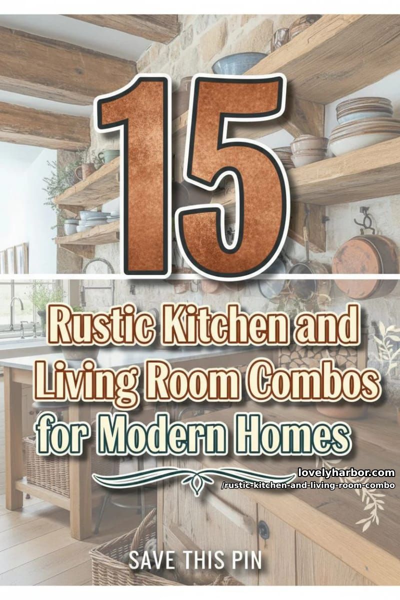 15 Rustic Kitchen and Living Room Combos for Modern Homes 45 Rustic combination of kitchen and living room – Collage 44