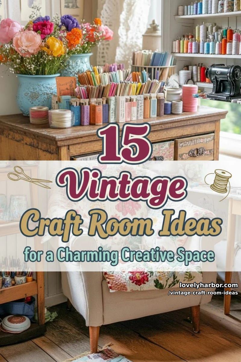 15 Vintage Craft Room Ideas for a Charming Creative Space 41 Vintage Craft Room Ideas – Collage 40