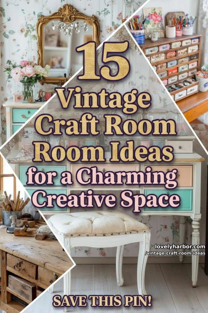 15 Vintage Craft Room Ideas for a Charming Creative Space 43 Vintage Craft Room Ideas – Collage 42