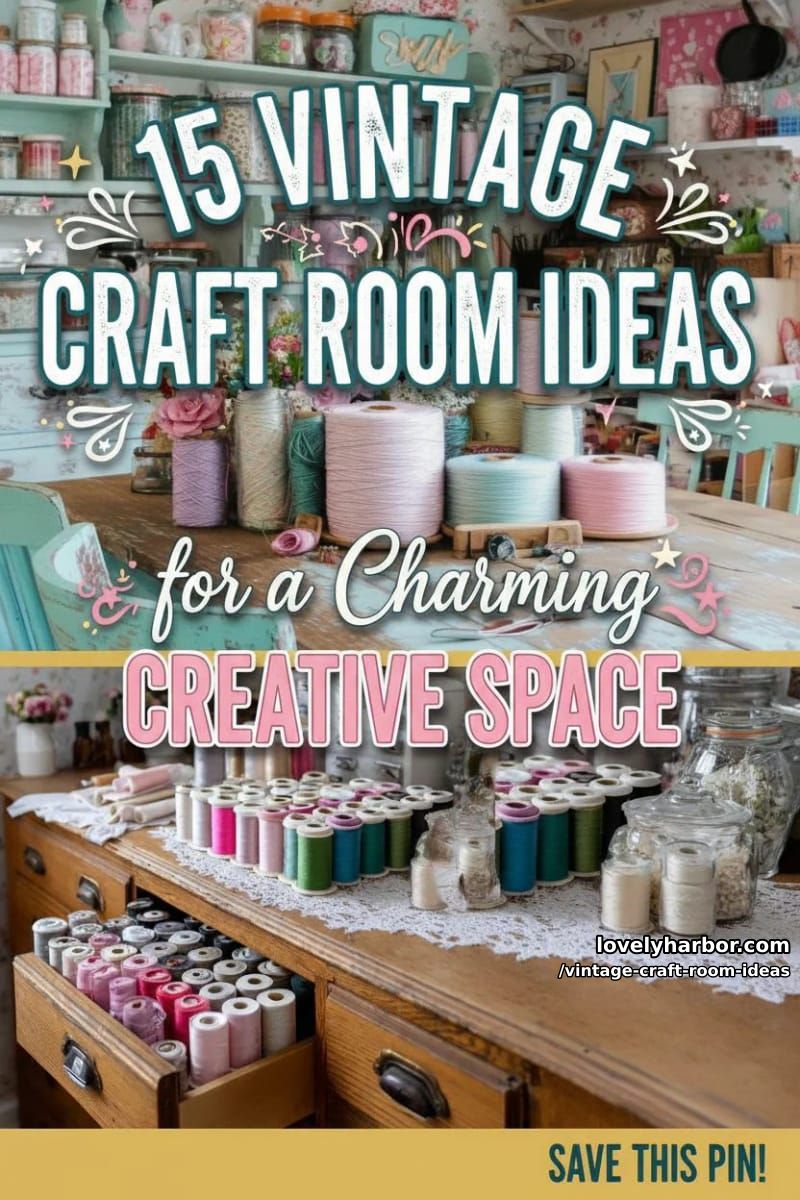 15 Vintage Craft Room Ideas for a Charming Creative Space 48 Vintage Craft Room Ideas – Collage 47